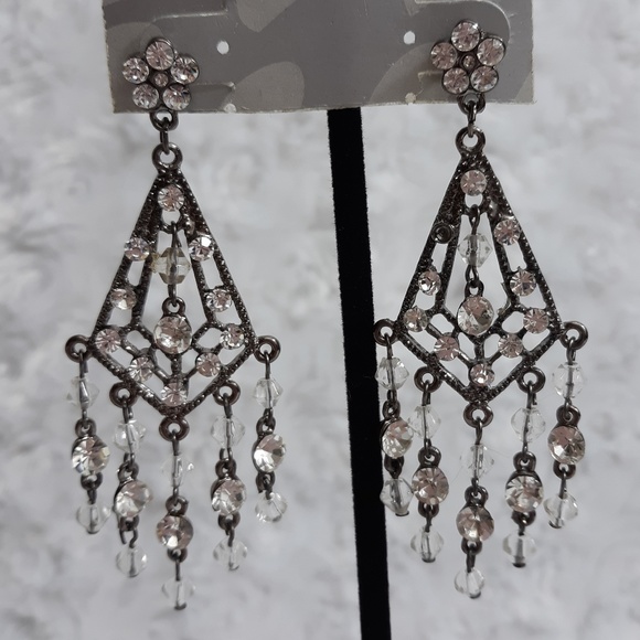 Vintage Jewelry - Vintage Art Deco Shoulder Duster Dangle Earrings